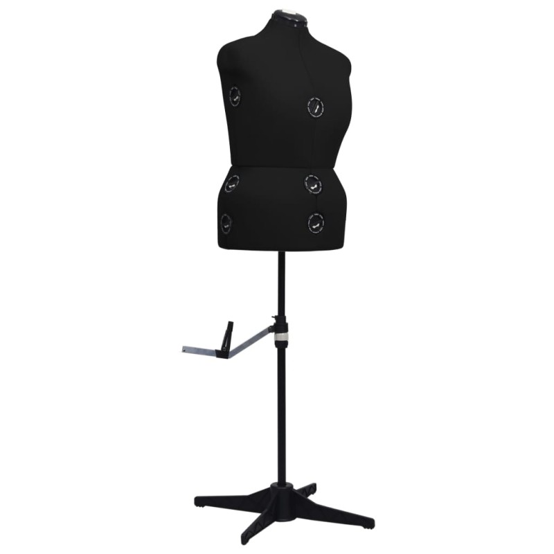 vidaXL Schneiderpuppe Verstellbar Weiblich Schwarz L Größe 44-50 vidaXL Schneiderpuppe Verstellbar Weiblich Schwarz L Größe 44-50