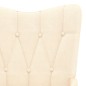Relaxsessel mit Hocker Creme Stoff Relaxsessel mit Hocker Creme Stoff