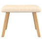 Relaxsessel mit Hocker Creme Stoff Relaxsessel mit Hocker Creme Stoff