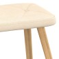 Relaxsessel mit Hocker Creme Stoff Relaxsessel mit Hocker Creme Stoff
