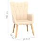 Relaxsessel mit Hocker Creme Stoff Relaxsessel mit Hocker Creme Stoff