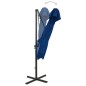 vidaXL Ampelschirm mit Lüftung 250x250 cm Azurblau vidaXL Ampelschirm mit Lüftung 250x250 cm Azurblau