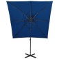 vidaXL Ampelschirm mit Lüftung 250x250 cm Azurblau vidaXL Ampelschirm mit Lüftung 250x250 cm Azurblau