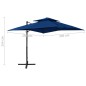 vidaXL Ampelschirm mit Lüftung 250x250 cm Azurblau vidaXL Ampelschirm mit Lüftung 250x250 cm Azurblau
