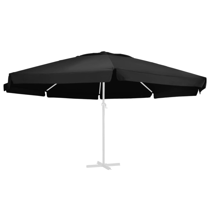 vidaXL Ersatzbezug für Sonnenschirm Schwarz 600 cm vidaXL Ersatzbezug für Sonnenschirm Schwarz 600 cm