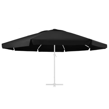 vidaXL Ersatzbezug für Sonnenschirm Schwarz 600 cm 