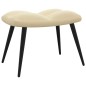 vidaXL Relaxsessel mit Hocker Cremeweiß Samt vidaXL Relaxsessel mit Hocker Cremeweiß Samt
