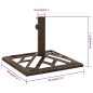 vidaXL Sonnenschirmständer Bronzen 44x44x31 cm Gusseisen