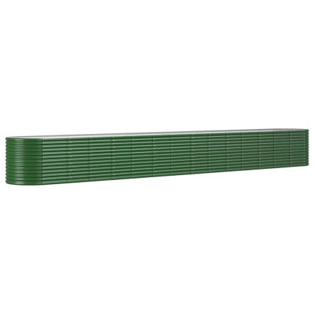 vidaXL Hochbeet Pulverbeschichteter Stahl 620x80x68 cm Grün