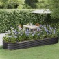 vidaXL Hochbeet Pulverbeschichteter Stahl 322x100x36 cm Anthrazit vidaXL Hochbeet Pulverbeschichteter Stahl 322x100x36 cm Anthrazit