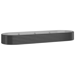 vidaXL Hochbeet Pulverbeschichteter Stahl 322x100x36 cm Anthrazit