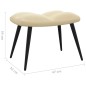 vidaXL Relaxsessel mit Hocker Cremeweiß Samt vidaXL Relaxsessel mit Hocker Cremeweiß Samt