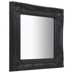 vidaXL Wandspiegel im Barock-Stil 40x40 cm Schwarz 