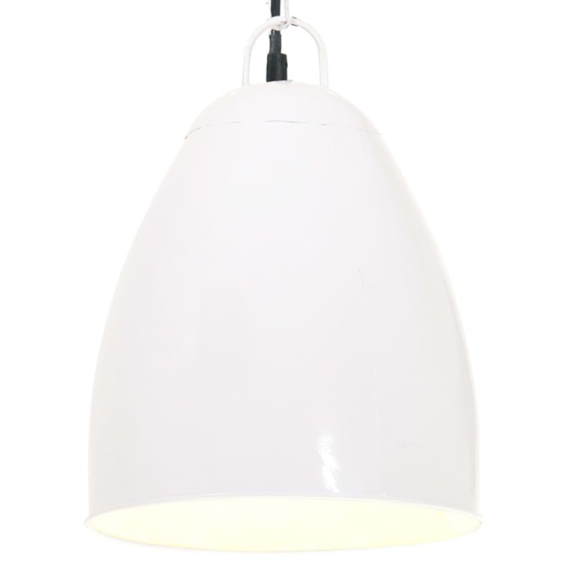 vidaXL Hängelampe Industriestil 25 W Weiß Rund 32 cm E27 vidaXL Hängelampe Industriestil 25 W Weiß Rund 32 cm E27