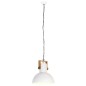 vidaXL Hängelampe Industriestil 25 W Weiß Rund Mangoholz 42 cm E27 vidaXL Hängelampe Industriestil 25 W Weiß Rund Mangoholz 42 cm E27