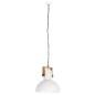 vidaXL Hängelampe Industriestil 25 W Weiß Rund Mangoholz 42 cm E27 vidaXL Hängelampe Industriestil 25 W Weiß Rund Mangoholz 42 cm E27