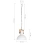 vidaXL Hängelampe Industriestil 25 W Weiß Rund Mangoholz 42 cm E27 vidaXL Hängelampe Industriestil 25 W Weiß Rund Mangoholz 42 cm E27
