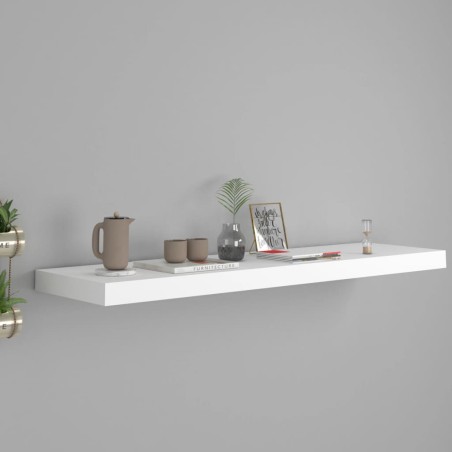 vidaXL Schwebendes Wandregal Weiß 90x23,5x3,8 cm MDF  