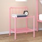 vidaXL Nachttisch Rosa Transparent 45x34,5x62,5 cm Metall und Glas