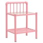 vidaXL Nachttisch Rosa Transparent 45x34,5x62,5 cm Metall und Glas
