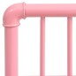 vidaXL Nachttisch Rosa Transparent 45x34,5x62,5 cm Metall und Glas