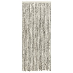 vidaXL Insektenschutz-Vorhang Hell- und Dunkelgrau 56x185 cm Chenille