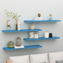 vidaXL Schweberegale 4 Stk. Blau 120x23,5x3,8 cm MDF
