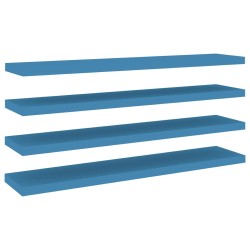 vidaXL Schweberegale 4 Stk. Blau 120x23,5x3,8 cm MDF