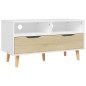 vidaXL TV-Schrank Weiß und Sonoma-Eiche 90x40x48,5 cm Holzwerkstoff vidaXL TV-Schrank Weiß und Sonoma-Eiche 90x40x48,5 cm Holzwerkstoff