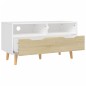 vidaXL TV-Schrank Weiß und Sonoma-Eiche 90x40x48,5 cm Holzwerkstoff vidaXL TV-Schrank Weiß und Sonoma-Eiche 90x40x48,5 cm Holzwerkstoff