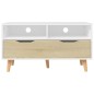vidaXL TV-Schrank Weiß und Sonoma-Eiche 90x40x48,5 cm Holzwerkstoff vidaXL TV-Schrank Weiß und Sonoma-Eiche 90x40x48,5 cm Holzwerkstoff