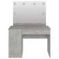 vidaXL Schminktisch mit LED-Beleuchtung 110x55x145 cm MDF Betongrau vidaXL Schminktisch mit LED-Beleuchtung 110x55x145 cm MDF Betongrau