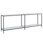 vidaXL Konsolentisch Weiß 220x35x75,5 cm Hartglas vidaXL Konsolentisch Weiß 220x35x75,5 cm Hartglas