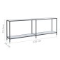 vidaXL Konsolentisch Weiß 220x35x75,5 cm Hartglas vidaXL Konsolentisch Weiß 220x35x75,5 cm Hartglas