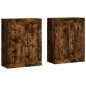 Wandschränke 2 Stk. Räuchereiche Holzwerkstoff Wandschränke 2 Stk. Räuchereiche Holzwerkstoff