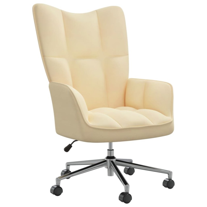Relaxsessel Cremeweiß Samt Relaxsessel Cremeweiß Samt