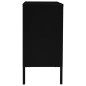 vidaXL Sideboard Schwarz 75x35x70 cm Stahl und Hartglas vidaXL Sideboard Schwarz 75x35x70 cm Stahl und Hartglas