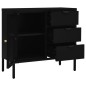 vidaXL Sideboard Schwarz 75x35x70 cm Stahl und Hartglas vidaXL Sideboard Schwarz 75x35x70 cm Stahl und Hartglas