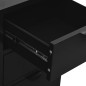 vidaXL Sideboard Schwarz 75x35x70 cm Stahl und Hartglas vidaXL Sideboard Schwarz 75x35x70 cm Stahl und Hartglas