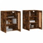 Wandschränke 2 Stk. Räuchereiche Holzwerkstoff Wandschränke 2 Stk. Räuchereiche Holzwerkstoff