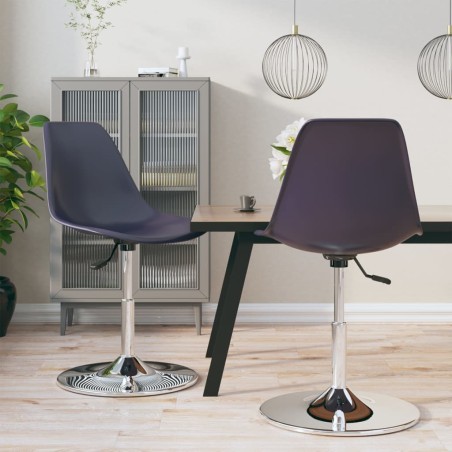 vidaXL Esszimmerstühle 2 Stk. Drehbar Lila PP
