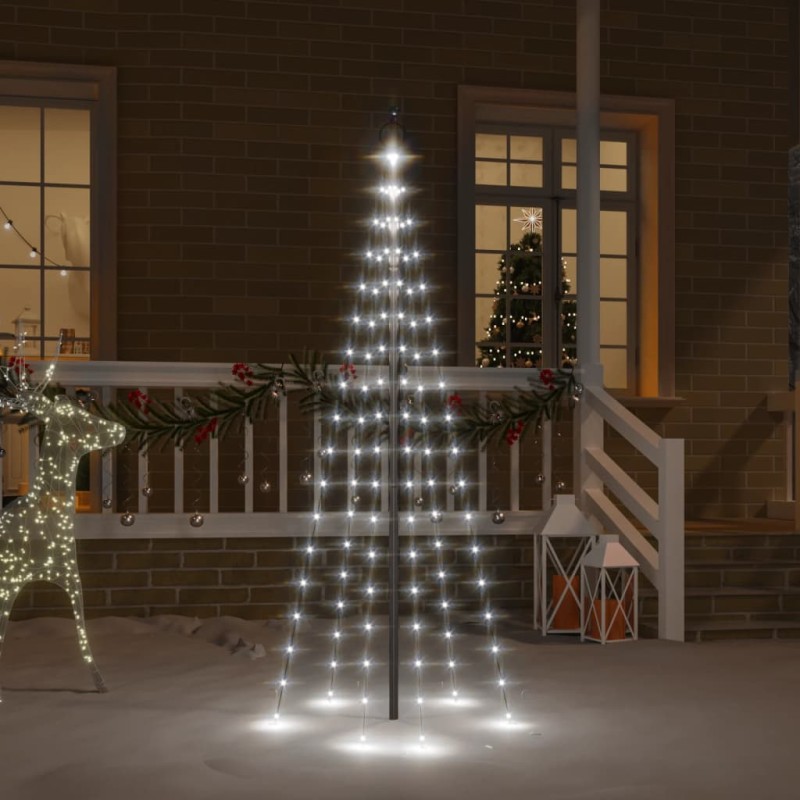 vidaXL LED-Weihnachtsbaum für Fahnenmast Kaltweiß 108 LEDs 180 cm vidaXL LED-Weihnachtsbaum für Fahnenmast Kaltweiß 108 LEDs 180 cm