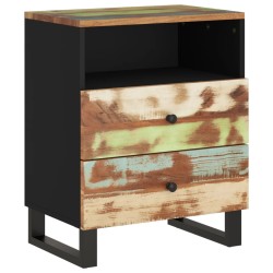 vidaXL Nachttisch 50x33x62 cm Altholz Massiv & Holzwerkstoff