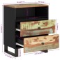 vidaXL Nachttisch 50x33x62 cm Altholz Massiv & Holzwerkstoff vidaXL Nachttisch 50x33x62 cm Altholz Massiv & Holzwerkstoff