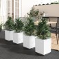 vidaXL Pflanzkübel 4 Stk. Weiß 30x30x37 cm Polypropylen vidaXL Pflanzkübel 4 Stk. Weiß 30x30x37 cm Polypropylen