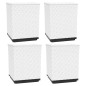 vidaXL Pflanzkübel 4 Stk. Weiß 30x30x37 cm Polypropylen vidaXL Pflanzkübel 4 Stk. Weiß 30x30x37 cm Polypropylen
