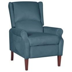 Relaxsessel Blau Samt