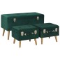 Hocker mit Stauraum 3 Stk. Grün Samt Hocker mit Stauraum 3 Stk. Grün Samt