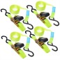 ProPlus 4er-Set Spanngurte mit Ratsche + 2 Haken 5 m 320205 ProPlus 4er-Set Spanngurte mit Ratsche + 2 Haken 5 m 320205