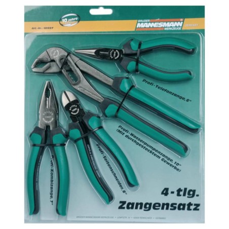 Brüder Mannesmann vierteiliges Zangen-Set Stahl 10997